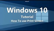 screenshots Print Screen Windows 10 / How To Tutorial