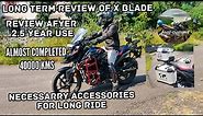 Long term review & necessary accessories required for long ride Honda X blade modified bs6 2024 2.0