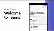 Welcome to Microsoft Teams