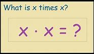 What is x times x in algebra? (x^2 or 2x)