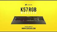 CORSAIR K57 RGB Wireless Gaming Keyboard - Vivid RGB Lighting, Wireless Freedom