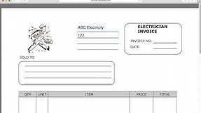 How to Make Electrician Invoice | Excel | Word | PDF