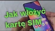 Jak włożyć kartę SIM I SD do smartfona Samsung Galaxy A 31