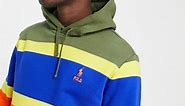 Polo Ralph Lauren logo stripe hoodie in dark green multi | ASOS