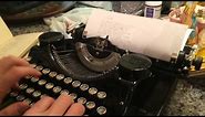 Vintage Underwood Portable Typewriter, 1930s, Typing Demonstration