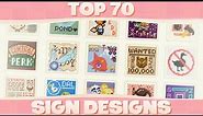 Top 70 Custom Sign Designs For Animal Crossing New Horizons!