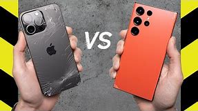 iPhone 15 Pro Max vs. Galaxy S23 Ultra Drop Test!