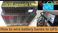 How to wire battery banks to UPS and configure settings - WPRU 10KVA