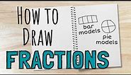 How to Draw Fractions Using Bar Models and Pie Models