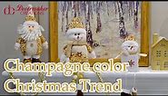 Christmas trend 2024 champagne gold color home decorating inspiration decorating idea seasonal decor