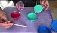 28. How to Test the Density of Paint to Create Cells in Pour Painting | Rayleigh–Taylor instability