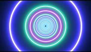neon lights circle tunnel and colorful abstract glow particles hd moving wallpaper background