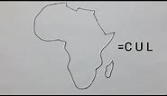 Easy trick to draw Africa Continent map
