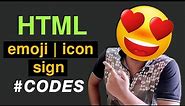 Emojis on HTML | How to add emoji in website | HTML emoji tutorial