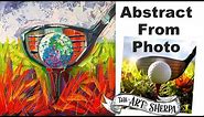 EASY Golf Ball Abstract painting tutorial from Photo LIVE STREAM 🔴⛳️ | TheArtSherpa