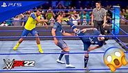 WWE 2K22 - Messi & Ronaldo vs. Mbappe & Haaland - Tag Team Championship Match | PS5™ [4K60]