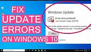 How To Fix All Windows 10 Update Errors | Fix Error Encountered