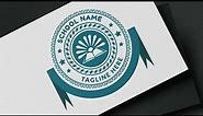 School, College, University Logo Design Tutorial in Adobe Illustrator | Education Logo Design