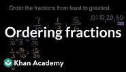 Ordering fractions | Math | 4th grade | Khan Academy