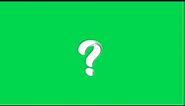 Animated Question Mark. Green Screen Question Mark dripping Animation.