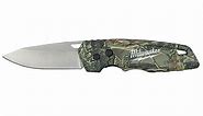 Milwaukee FASTBACK Camo Stainless Steel Folding Knife with 2.95 in. Blade 48-22-1524