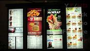 McDonalds Drive Thru w/ Fast Food Menu & Window at Late Night Hours | HD Stock Video Footage