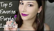 Top 5 Favorite Purple Lipsticks : lainamarie91