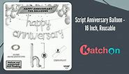 KatchOn, Silver Happy Anniversary Balloons - 16 Inch | Happy Anniversary Banner, Happy Anniversary Decorations | Anniversary Foil Balloons, Anniversary Party Decorations | Anniversary Party Supplies