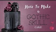 Gothic Skull Drip Cake Tutorial | How To | Halloween | Cherry School