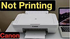 Canon Printer Not Printing !!