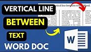 How to Add a Vertical Line Between Text in Microsoft Word