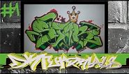 Wildstyle Graffiti Tutorial - Star (1/2) - How to built and outline graffiti letters