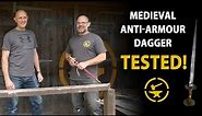 Testing a medieval anti-armour dagger