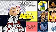 MY OFFICAL 2024 ABA TIER LIST!!! | Anime Battle Arena