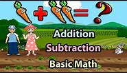 Basic Math For Kids: Addition and Subtraction, Science games, Preschool and Kindergarten Activities