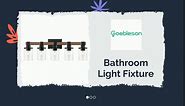 GOEBLESON 5-Light Bathroom Light Fixture, Farmhouse Vanity Lights for Bathroom with Glass Shade, Rustic Bathroom Light Fixtures, E26 Base, Upward or Downward Mounting, ETL Listed Wall Light F10BD05