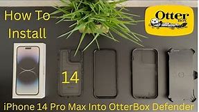 How To Install iPhone 14 Pro Max Into OtterBox Defender Series Case!
