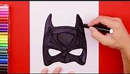 How to draw Batman face mask