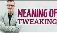 Tweaking | Definition of tweaking 📖 📖