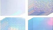 36 Sheets Vinyl Printable Sticker Paper A4 Size (8.25" x 11.7") Glossy Holographic Sticker Paper Self-Adhesive Waterproof Dries Quickly For Inkjet/Laser Printer
