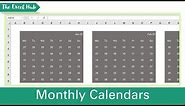 How To Create Multiple Calendars Quickly And Automatically In Excel (Without ANY VBA CODING!)