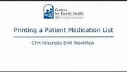 Printing a Patient Medication List