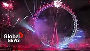 New Year’s 2024: London Eye lit up as city puts on huge fireworks display