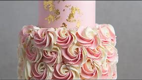 How To Make Two Tier Pink Rosette Cake- Rosie's Dessert Spot
