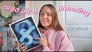 IPAD AIR 4 UNBOXING! ~unboxing, setting up, accessories, and more!