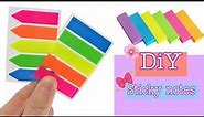 How to Make Sticky Notes /DIY Sticky notes without double side tape/SCHOOL SUPPLIES- Paper Craft