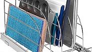 HOLDN’ STORAGE Pull Out Organizer for Cookie Sheet, Cutting Board, Bakeware, and Tray, Heavy Duty - Lifetime Limited Warranty - for Kitchen Pantry Cabinets, 12.5”W x 21”D x 11 1/2" H, Chrome