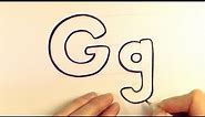 How to Draw a Cartoon Letter G and g
