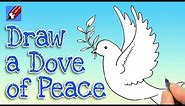 How to draw a Dove of Peace Real Easy