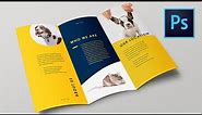 How to place trifold brochure Mockup